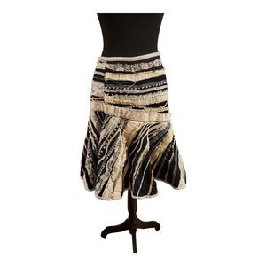 Double‎ D Ranch bohemian Skirt black, yellow , white Size 4